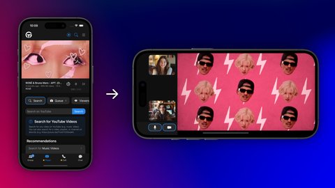 Preview of landscape mode on mobile
